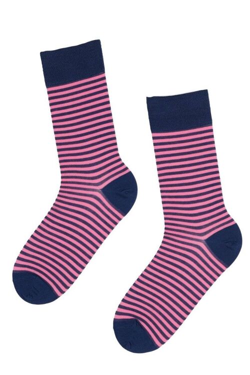 REINOLD solid pink-purple striped suit socks