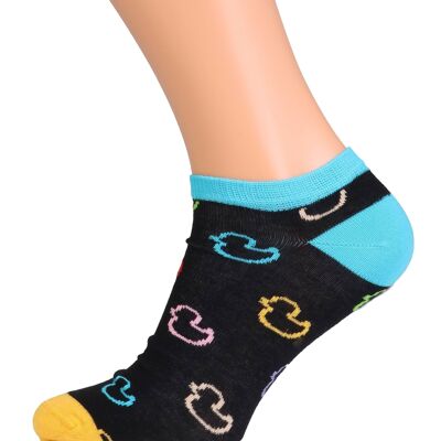 PARDIRALLI black low-cut cotton socks