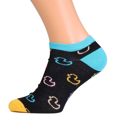 PARDIRALLI black low-cut cotton socks