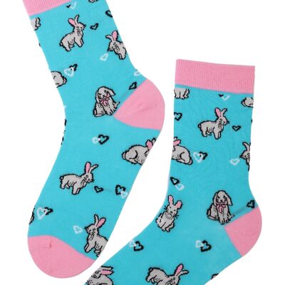BUNNYLOVE calcetines de Pascua de algodón con conejitos