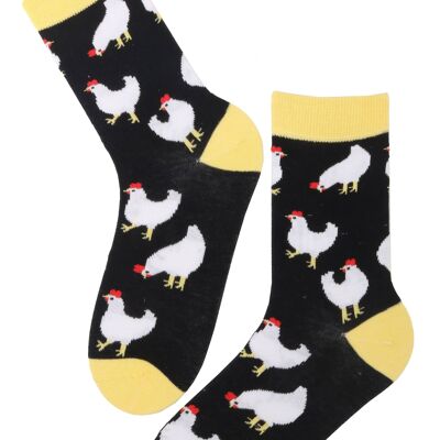 CHICKEN MOM cotton socks with chicken 6-9