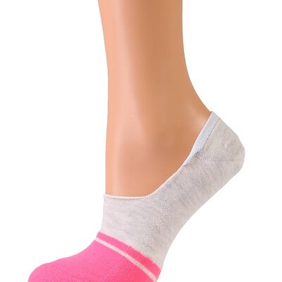 Chaussettes invisibles VIKI gris-rose femme 6-9