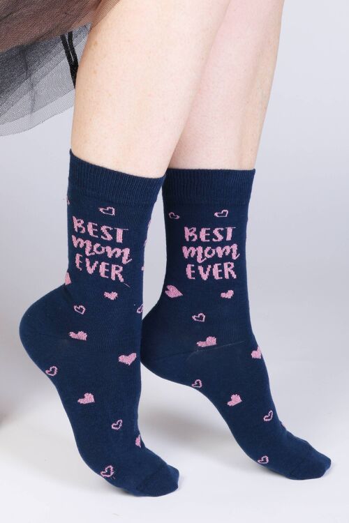 BEST MOM EVER Mother's Day cotton socks