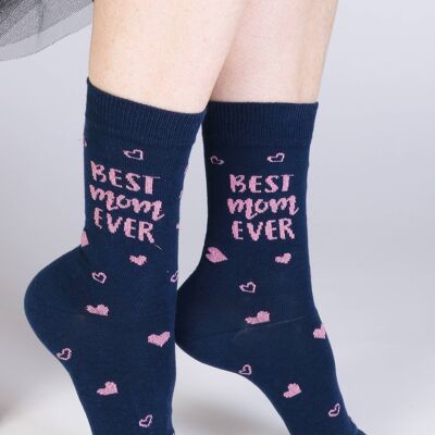 BEST MOM EVER calcetines de algodón Día de la Madre
