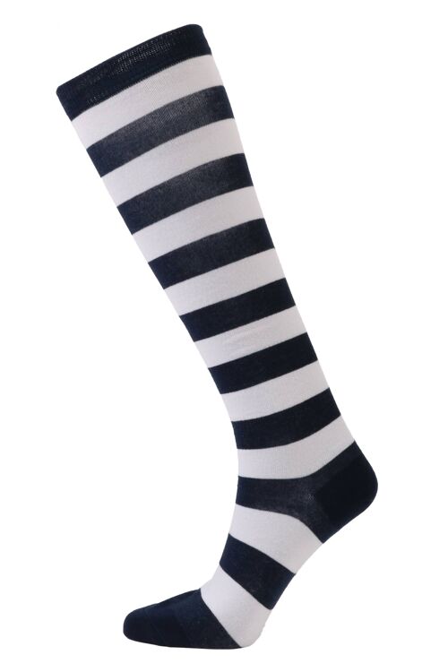 SAILOR striped cotton knee-highs