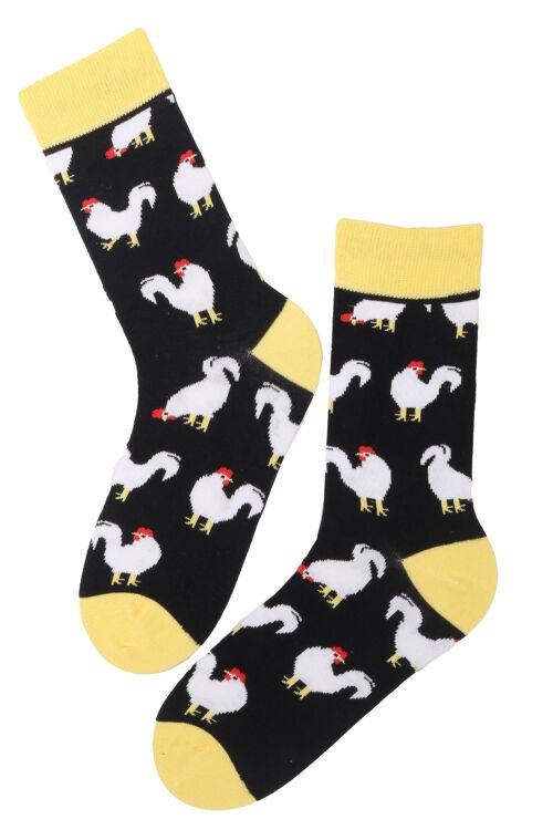 ROOSTER DAD cotton Easter socks with roosters
