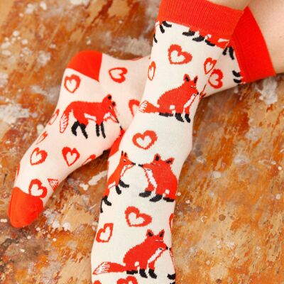 FOXY LOVE Baumwollsocken zum Valentinstag