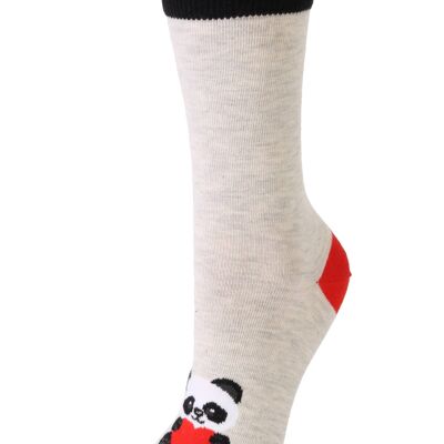 AMISTAD calcetines San Valentín algodón gris 6-9