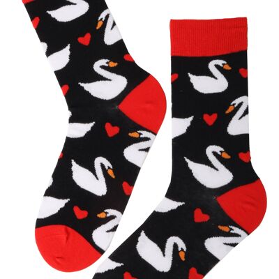 SWAN Valentine's Day cotton socks