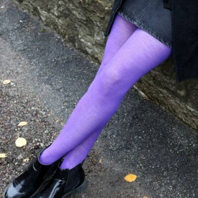 MILANA purple merino tights