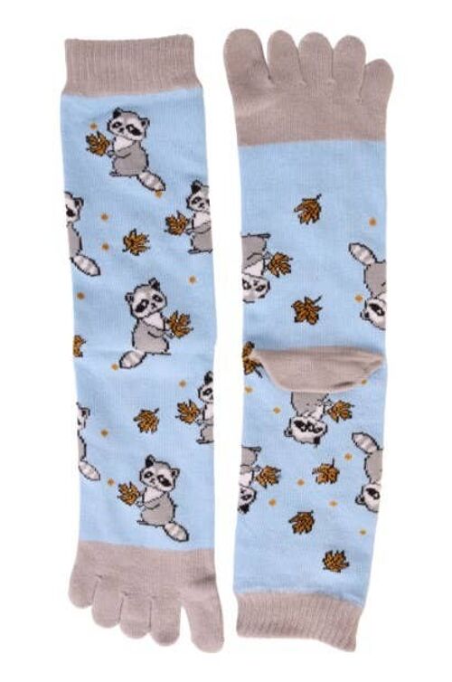 RACOON patterned toe socks for men and women