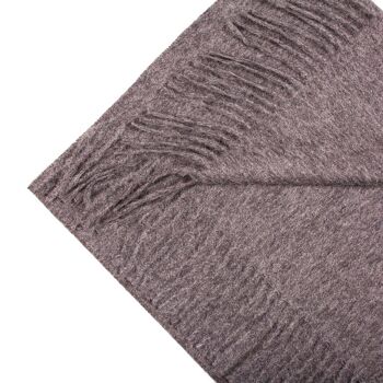 Écharpe en laine d'alpaga grise 2