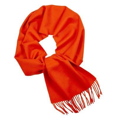 Orangefarbener Schal aus Alpakawolle