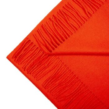 Écharpe en laine d'alpaga orange 2
