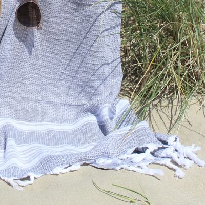 Natural Hammam Towel - Grey