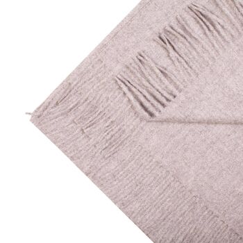 Écharpe en laine d'alpaga gris clair 2