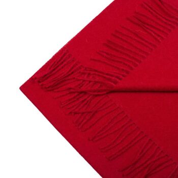 Echarpe en laine d'alpaga rouge bordeaux 2
