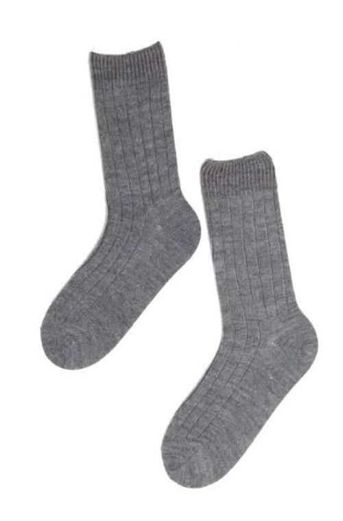 ALPAKA wool dark grey socks