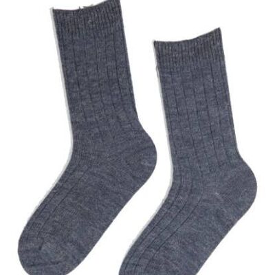 Chaussettes bleu laine ALPAKA