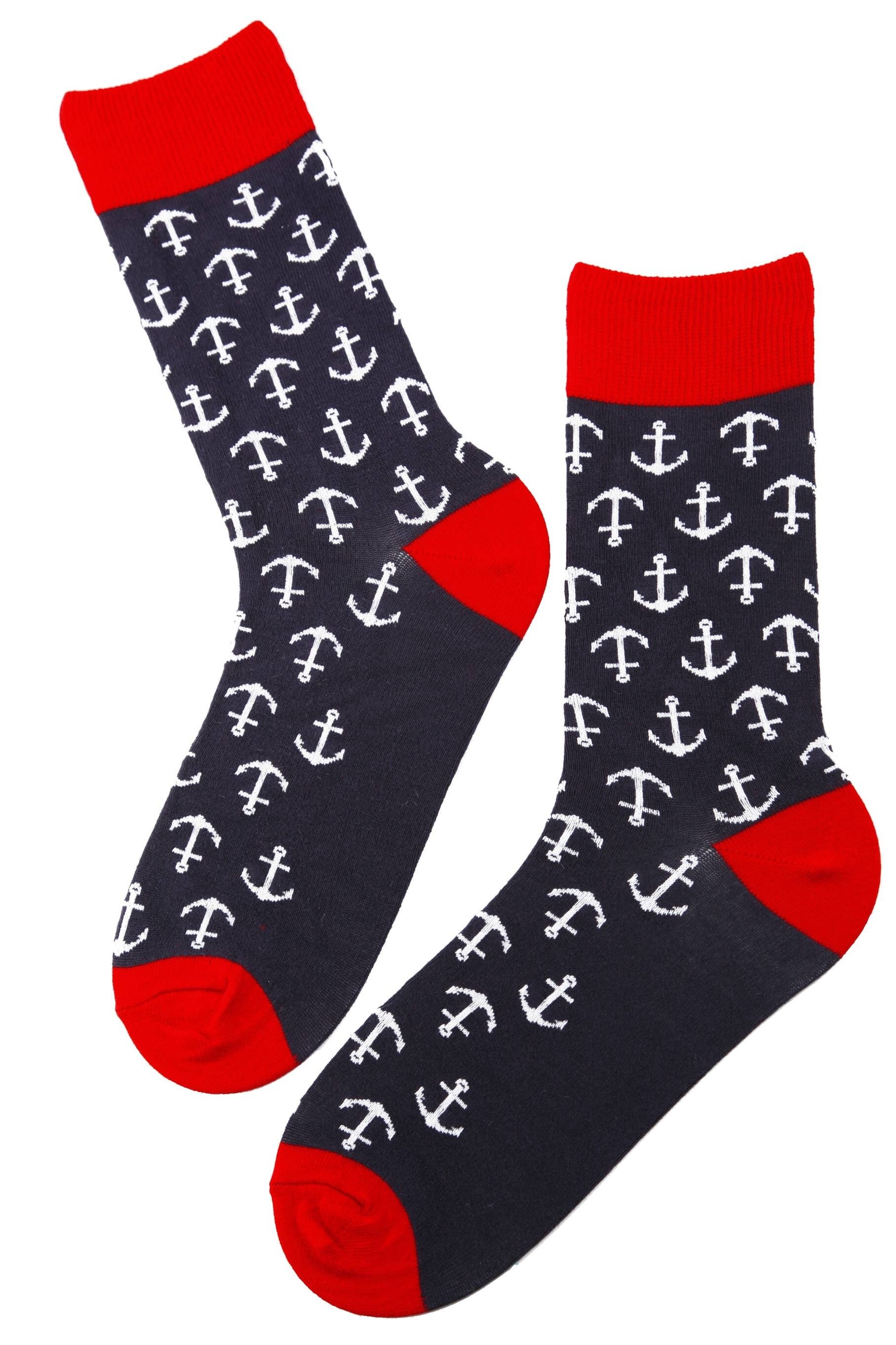 MARINE calzini da uomo in viscosa blu scuro