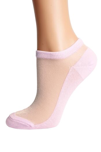 Chaussettes pailletées lilas clair LUCINA femme 6-9 1