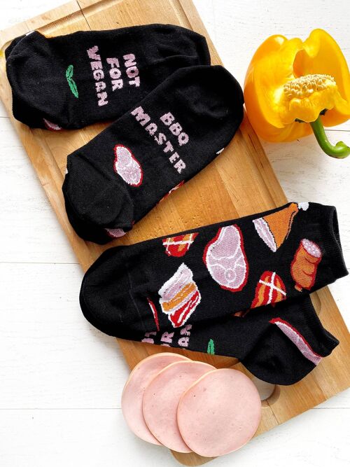 MEAT MARKET black low-cut chef socks