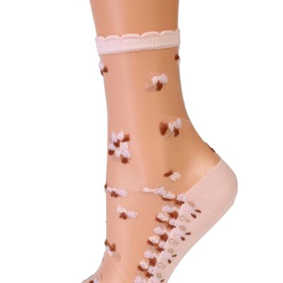 MARIAN Hellrosa transparente Socken 6-9