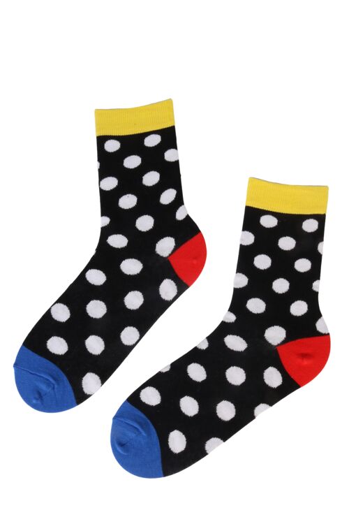 DOTS cotton socks with white dot pattern