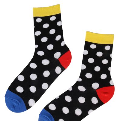 DOTS cotton socks with white dot pattern