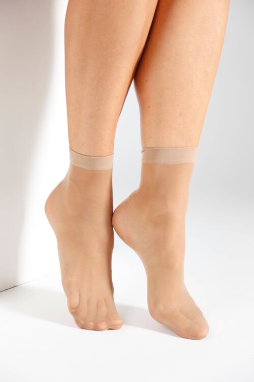 ECOCARE beige 20 DEN recycled sheer socks 6-9 (EU 36-40)