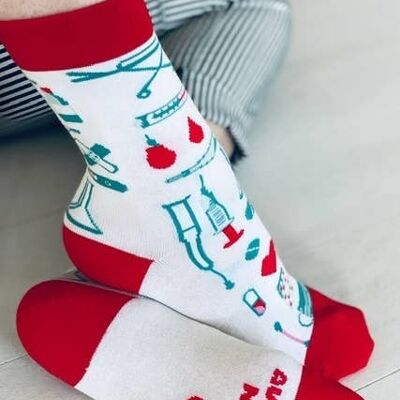 NURSE white cotton socks for men and women