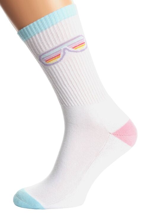 RELAX white retro style cotton socks