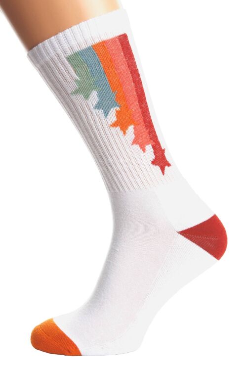 OLYMPIC white retro style cotton socks