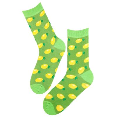 LEMON TREE Light Green Cotton Socks for Women 6-9