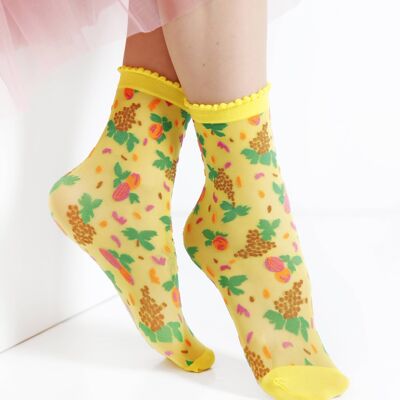 MICOL sheer socks for women 6-9