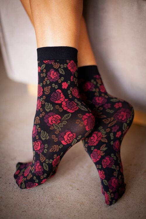 LISETTE 60 DENIER black socks for women 6-9
