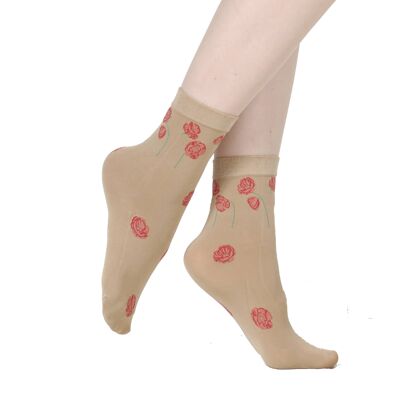 POPPY beige 60 DENIER Socken für Damen