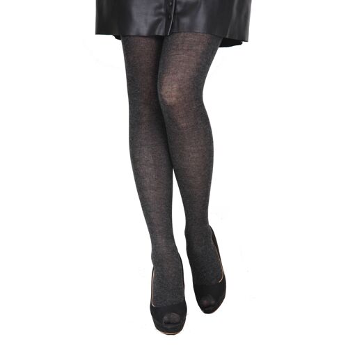 ELENA dark grey tights containing silk