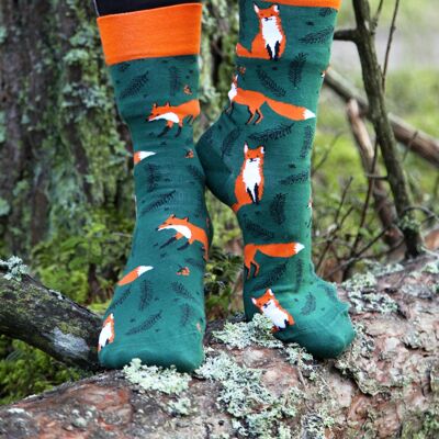 FOXY Green Cotton Socks