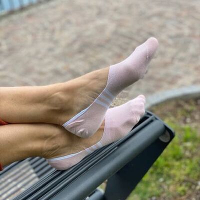 ROME Pink Invisible Socks for Women 6-9