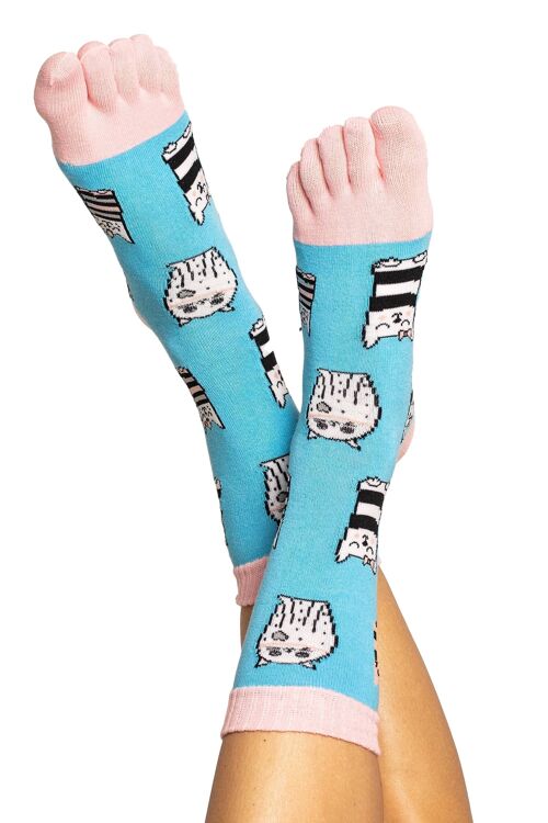 CAT patterned toe socks for men and women