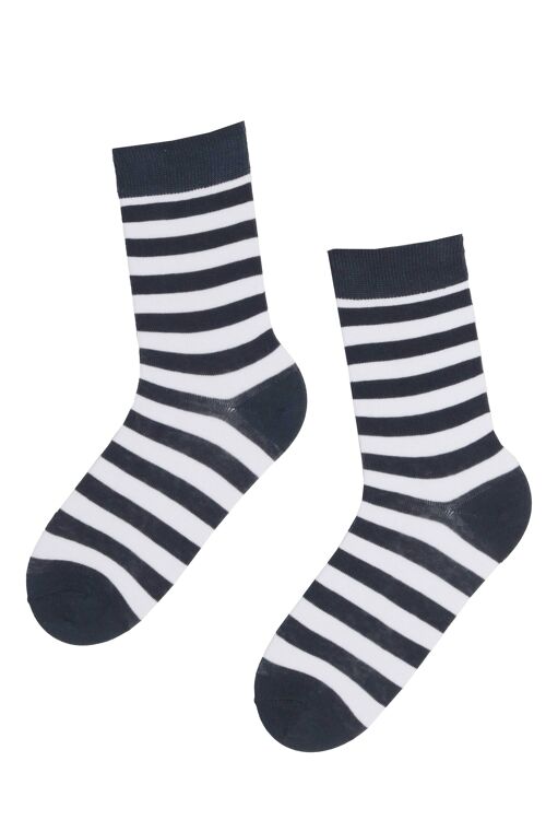 STRIPE grey striped cotton socks