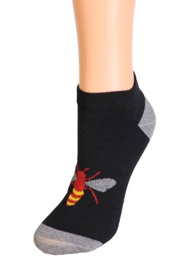 BEE chaussettes basses en coton avec une abeille 6-9 2