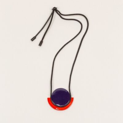 Pendentif Astre orange et violet