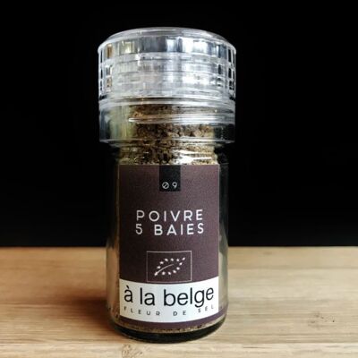 Fleur de sel au poivre 5 baies 50g