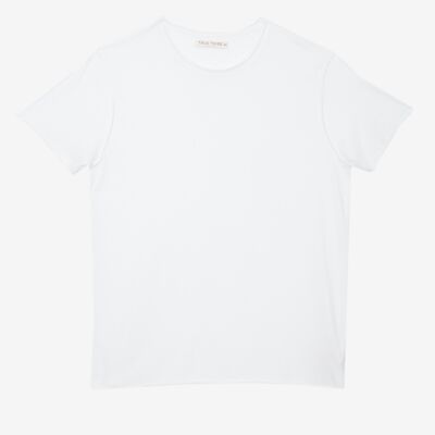 White - raw edges t-shirt