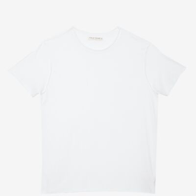 White - raw edges t-shirt