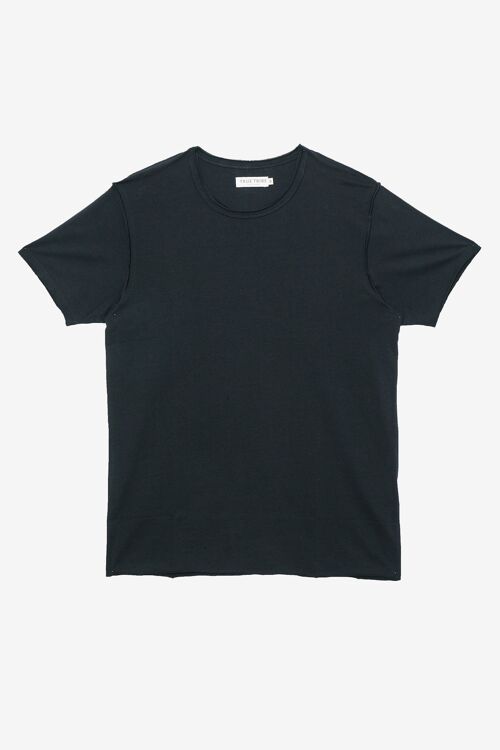 Black - raw edges t-shirt