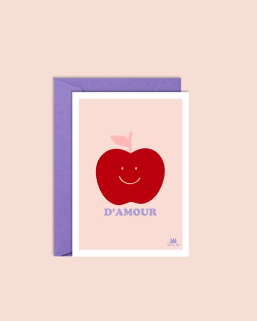Carte enfant - Pomme d'amour