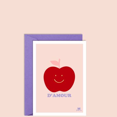 Carte enfant - Pomme d'amour